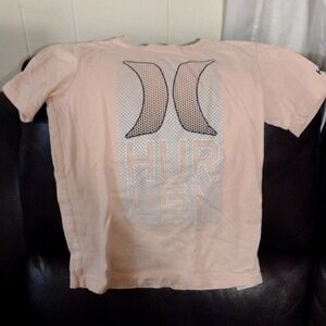 Hurley girls med 10/12 light pink shirt